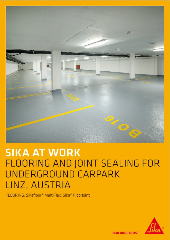 Flooring and Joint Sealing for Underground Car Park in Linz, Austria